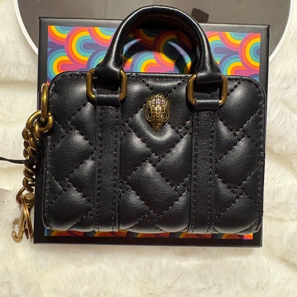 Kurt Geiger Handbags - Kurt Geiger Black Quilted Mini Bag with Gold Chain